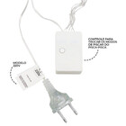 Cascata Em V Estrela Natal 3 Metros 8 Funções 136 Leds Branco