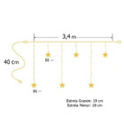 Cascata Estrela Pisca Pisca 138 Leds 8 Funçoes Natal Decoraça