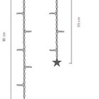 Cascata Natal Estrela Pisca 138 Leds 8 Funções 2 5m Branco Fr