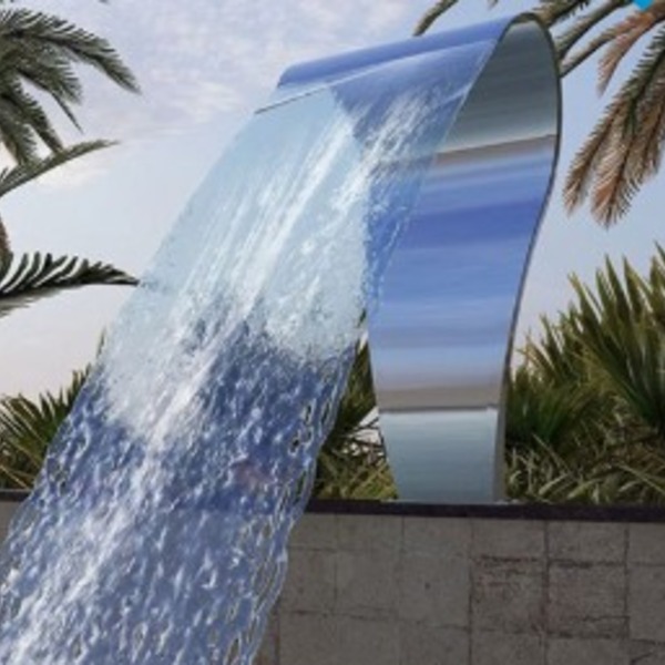 Cascata Para Piscina Em Aço Inox Canyon - Sodramar