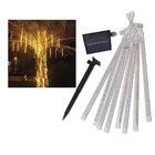 Cascata Solar Snow Fall 8 Tubos 252 Leds Pisca Pisca Natalino