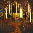 Cascata Tipo Gelo Chuva Pisca Queda 8 Tubos 144 Led Azul (ja-