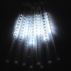 Cascata Tipo Gelo Chuva Pisca Queda 8 Tubos 144 Led Branca (n
