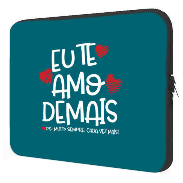 Case Notebook 15.6" Personalizada Eu Te Amo Demais
