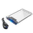 Case Para Hd Transparente 2.5" Usb 3.0 Sata Ssd Compatível Co