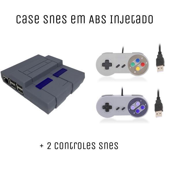 case snes em abs 2 controles snes para raspberry pi 3 cinza super nintendo leroy merlin