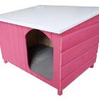 Casinha Cachorro 1 Água Em Madeira - Mini - Rosa