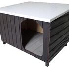 Casinha Cachorro 1 Água Em Madeira - Mini - Tabaco