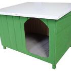 Casinha Cachorro 1 Água Em Madeira - Pequena - Verde