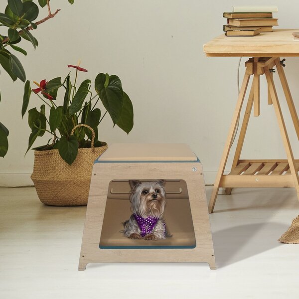 Casinha Cama Cachorro Lisboa Azul Claro