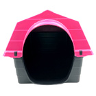 Casinha Casa Caminha Plastica Para Cães Grande Porte N3  Rosa