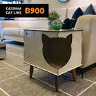 Casinha Cat Line Pet Gato Premium Mdf Pés Palito Champagne -