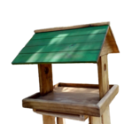 Casinha Comedouro Pequena Para Pássaros Em  Madeira Rústica T