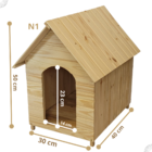 Casinha De Cachorro De Madeira Sem Pintura Simples P Mini N1