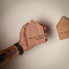 Casinha Decorativa De Madeira - Tudo Aqui Já Foi Um Sonho.