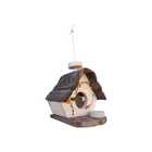 Casinha E Suporte De Passarinho Com Comedouro Feita De Madeir