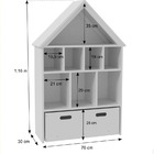 Casinha Infantil Organizadora Com Baú Gael 100% Mdf