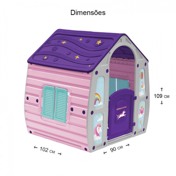 Casinha infantil unicornio clearance