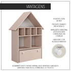 Casinha Organizadora De Brinquedos Infantil 100% Mdf Plancasa