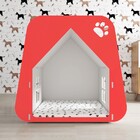 Casinha Pet Cachorro/gato Branca E Fiesta - Tamanho M