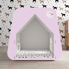 Casinha Pet Cachorro/gato Branca E Rosa - Tamanho G