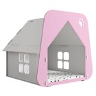Casinha Pet Cachorro/gato Branca E Rosa - Tamanho G