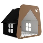 Casinha Pet Cachorro/gato Marrom - Tamanho P