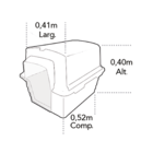 Casinha Plast. Furacaopet N2,0 - Azul