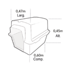 Casinha Plast. Furacaopet N3,0 - Vermelha