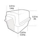 Casinha Plast. Furacaopet N4,0 - Vermelha