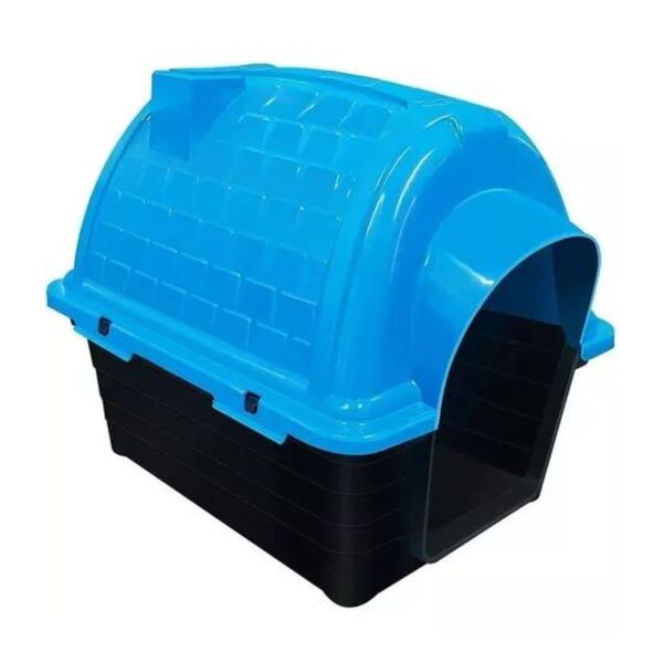 Casinha Plástica Furacão Pet Iglu N2,0 Azul – Durável, Fácil