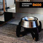 Casinha Toca Cat Line Pet Gato Premium Mdf Com Comedouro Inox