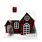 Casinha Vermelha Xadrez 21cm - Dg1209