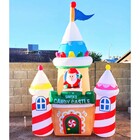 Castelo Natalino Inflavel Led Natal Elétrico Papai Noel Grand