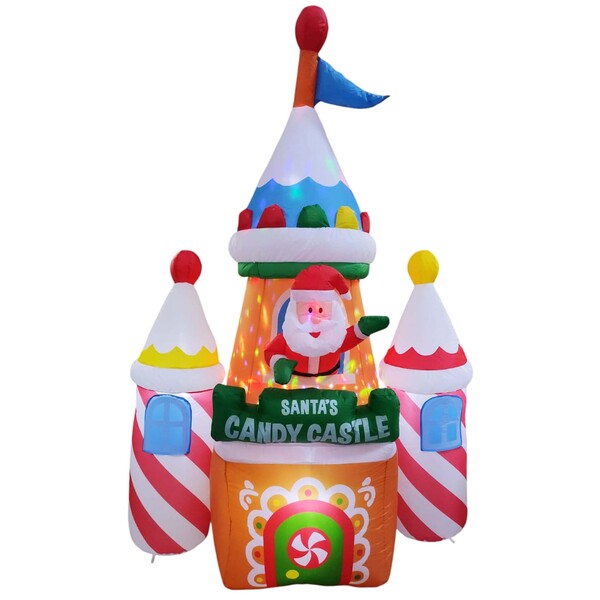 Castelo Natalino Inflavel Led Natal Elétrico Papai Noel Grand