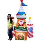 Castelo Natalino Inflavel Led Natal Elétrico Papai Noel Grand