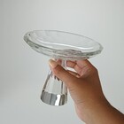 Castiçal 15x12x12cm Cristal Transparente