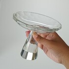 Castiçal 15x12x12cm Cristal Transparente