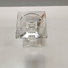 Castiçal 16x9x9cm Cristal Transparente