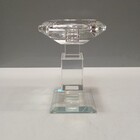 Castiçal 16x9x9cm Cristal Transparente