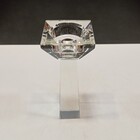 Castiçal 17x6x6cm Cristal Transparente