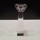 Castiçal 19x6x6cm Cristal Transparente