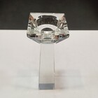 Castiçal 19x6x6cm Cristal Transparente