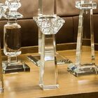 Castiçal 19x6x6cm Cristal Transparente