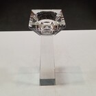 Castiçal 19x6x6cm Cristal Transparente