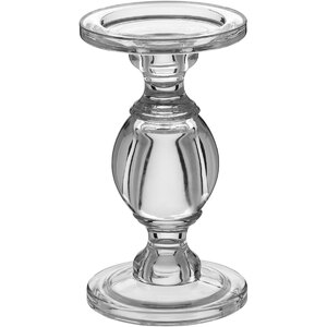 Foto de Castiçal 20x11x11cm Vidro Transparente