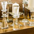 Castiçal 20x5x5cm Cristal Transparente