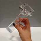 Castiçal 21x6x6cm Cristal Transparente