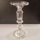 Castiçal 24x11x11cm Vidro Transparente