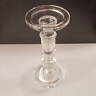 Castiçal 24x11x11cm Vidro Transparente